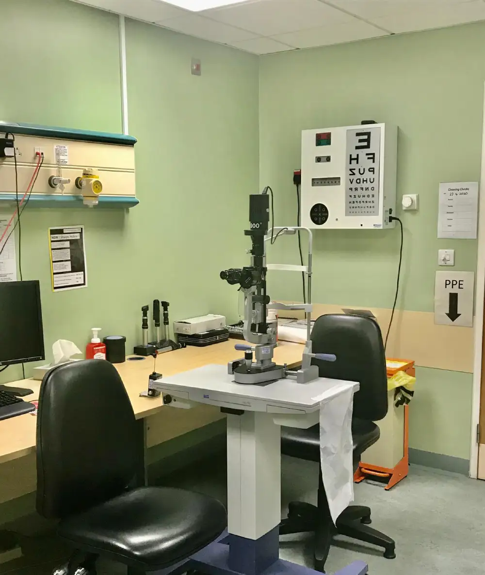 Modern eye examination room